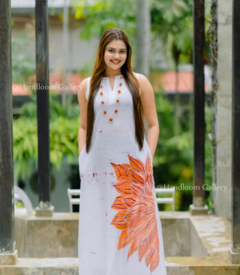 Sunset Bloom Batik Maxi Dress